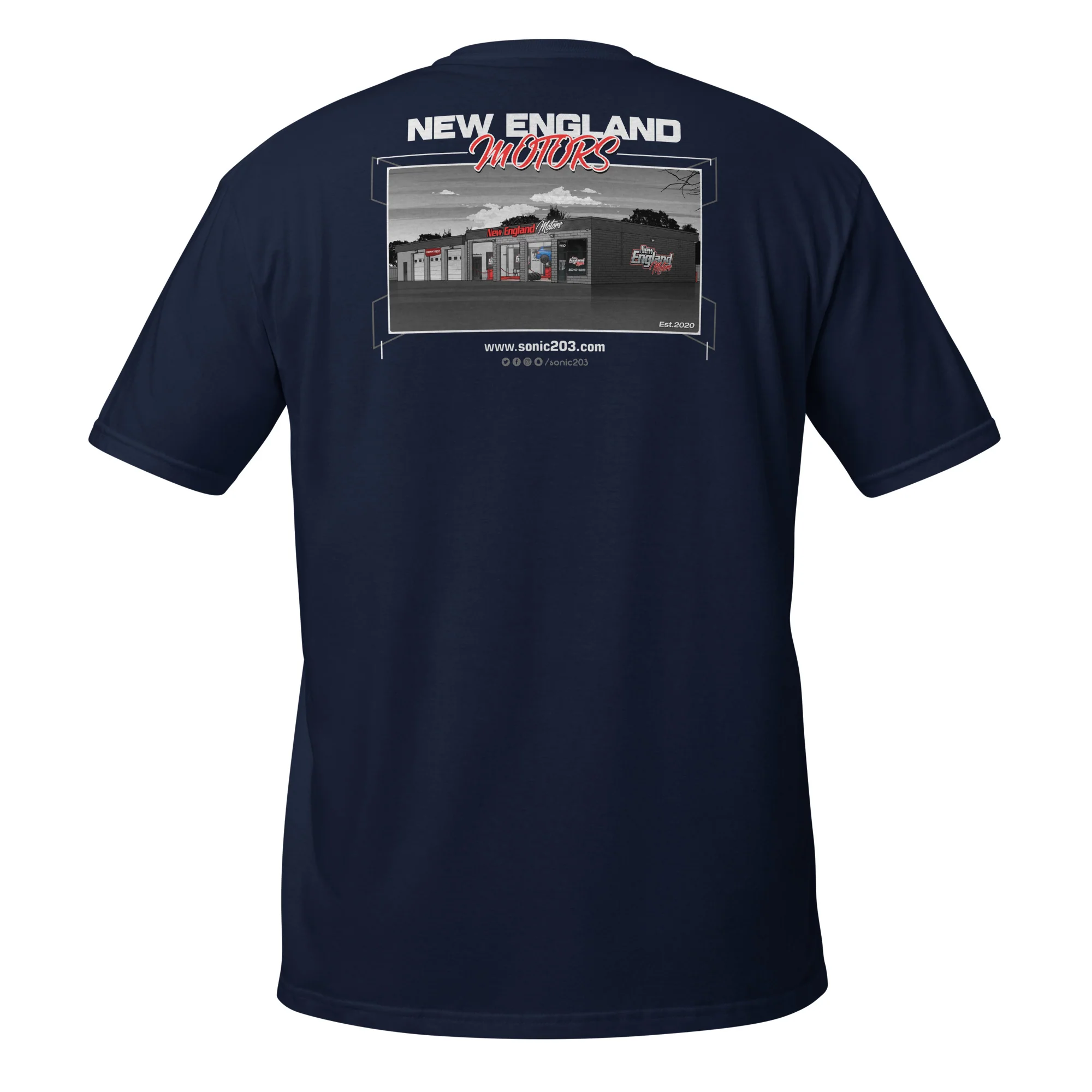 New England Motors Tee Shirt "Garage" - Image 4