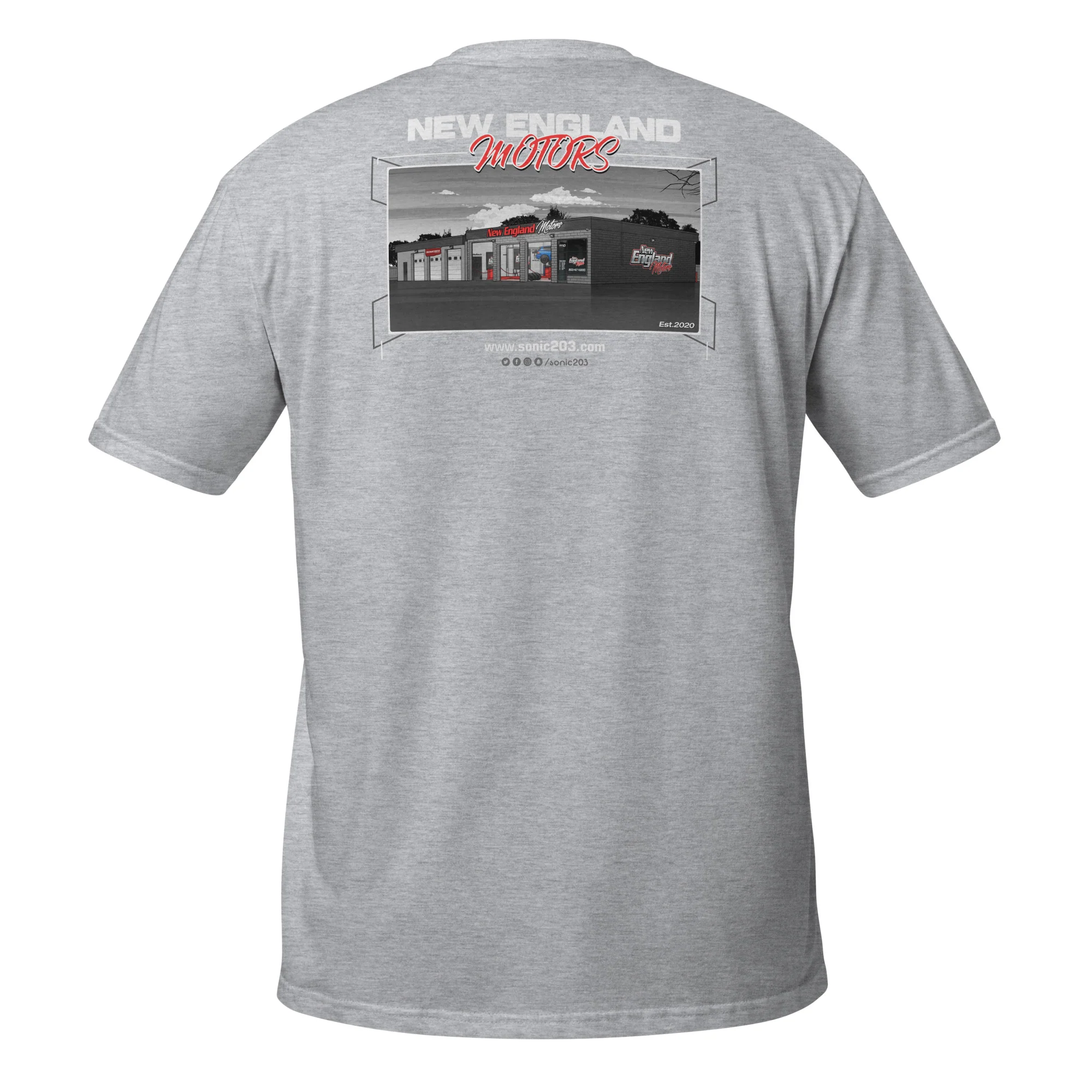 New England Motors Tee Shirt "Garage" - Image 8